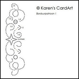 patron pour carte brodée